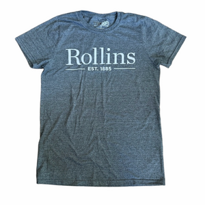 Rollins College Cyan Soft Gray Men's T-Shirt